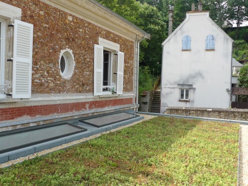 Toiture végétalisée de l'extension
