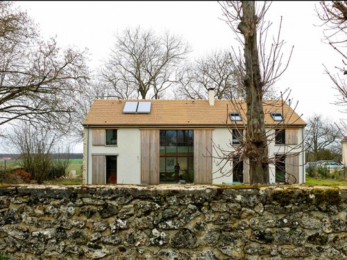 Maison construite, vue façade